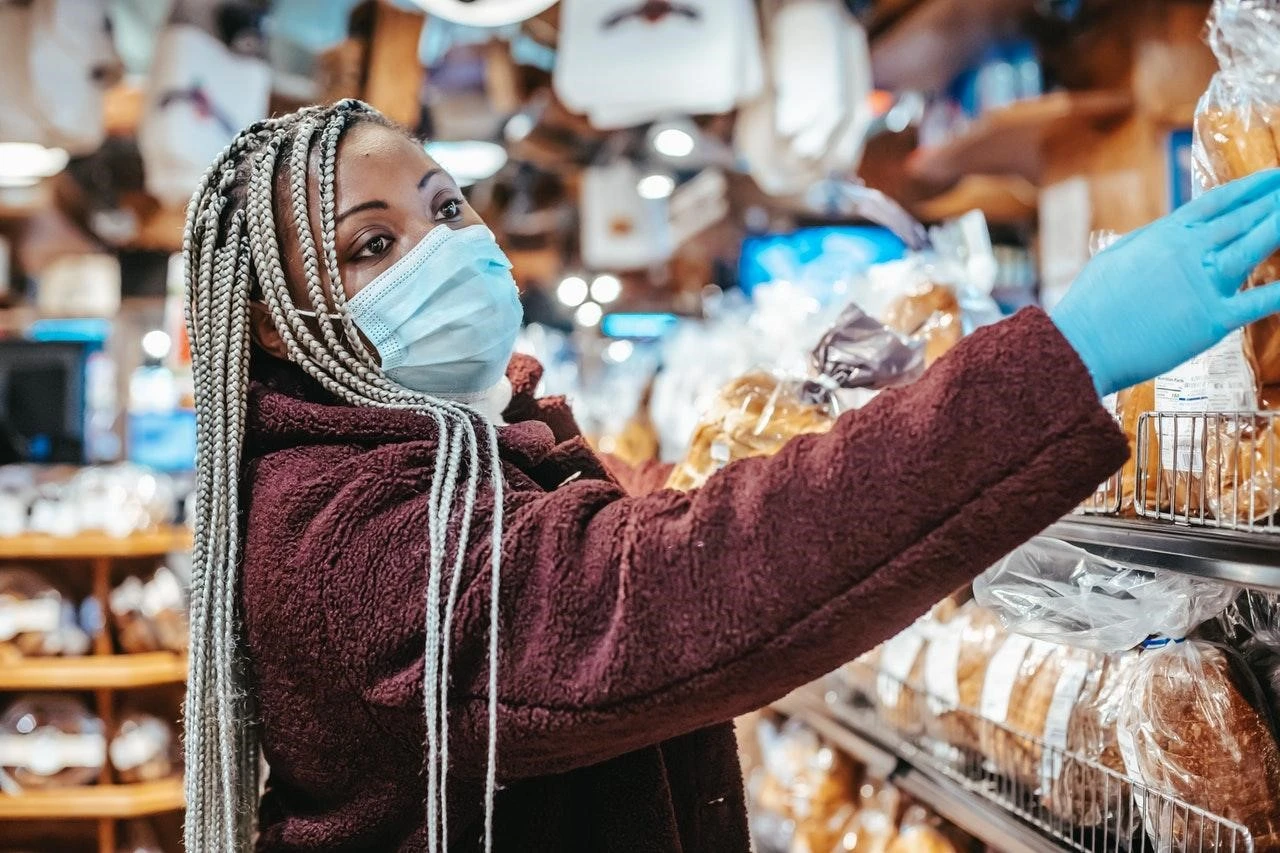 Woman working in a store